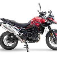 Exhaust compatible with Triumph Tiger 900 GT / Pro / Rally Pro 2024-2025, Furore-X Acciaio Inox, Slip-on exhaust including removable db killer and link pipe, not EPA-compliant 
