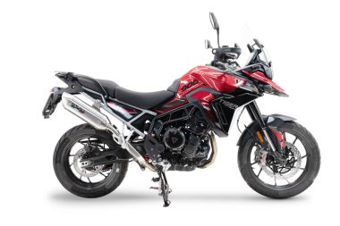 Exhaust compatible with Triumph Tiger 900 GT / Pro / Rally Pro 2024-2025, Furore-X Acciaio Inox, Slip-on exhaust including removable db killer and link pipe, not EPA-compliant 