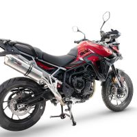 Exhaust compatible with Triumph Tiger 900 GT / Pro / Rally Pro 2024-2025, Satinox , Slip-on exhaust including removable db killer and link pipe, not EPA-compliant 