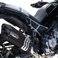 GPR exhaust compatible with  Cf Moto 450 MT 2024-2025, Hyper Sonic Black Titanium, Full system exhaust, including removable db killer/spark arrestor 