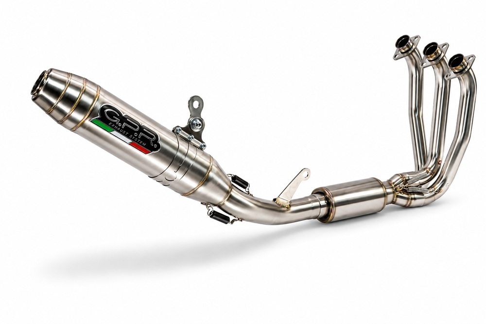 GPR exhaust compatible with Cf Moto 675 NK 2024-2027, Deeptone Inox, Full system exhaust, including removable db killer 
