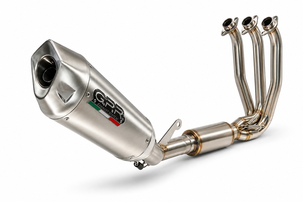 GPR exhaust compatible with Cf Moto 675 NK 2024-2027, GP-Revo Titanium, Full system exhaust, including removable db killer 