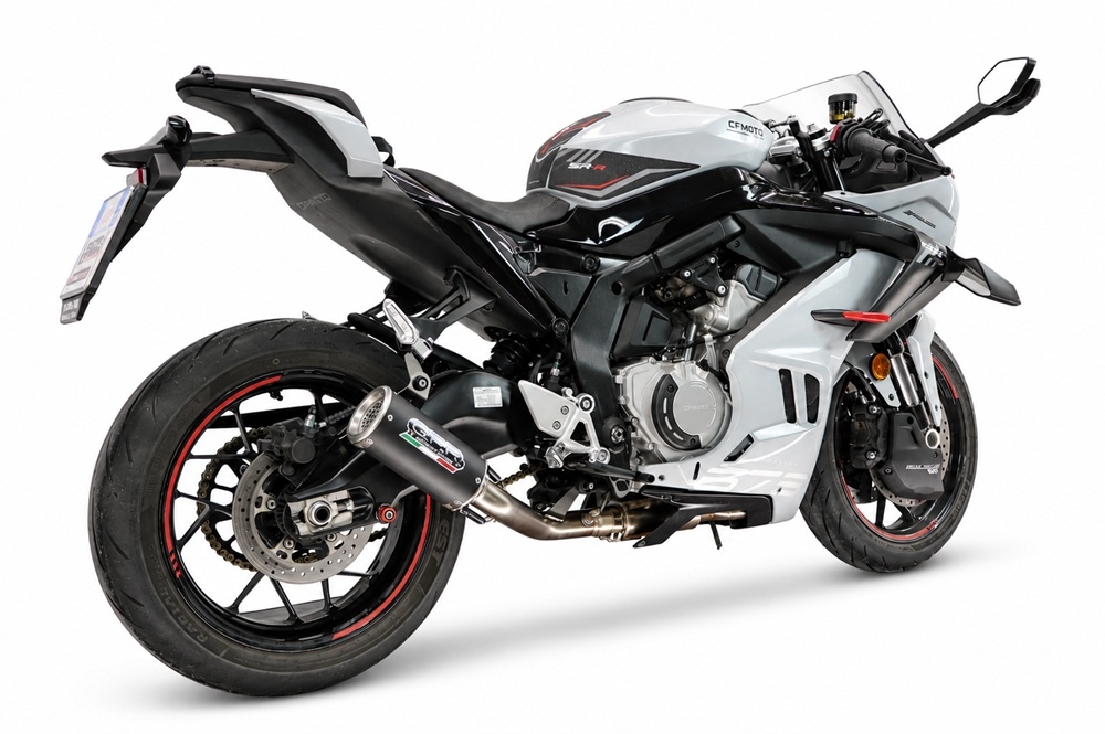 GPR exhaust compatible with Cf Moto 675 NK 2024-2027, RP-M3 Black Titanium, Full system exhaust, including removable db killer 