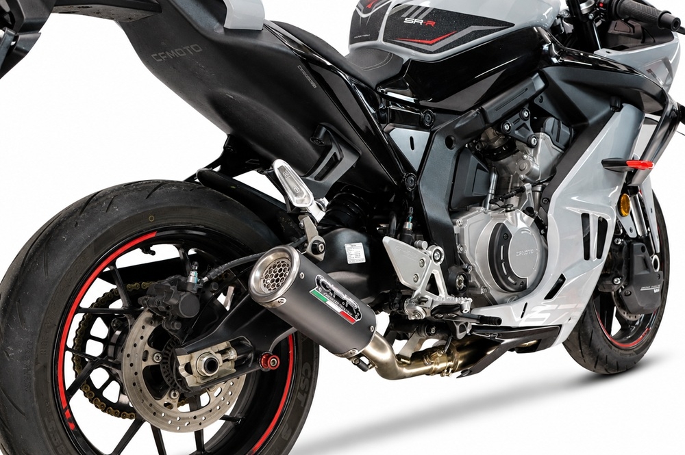 GPR exhaust compatible with Cf Moto 675 NK 2024-2027, RP-M3 Black Titanium, Full system exhaust, including removable db killer 