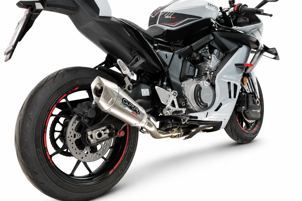 GPR exhaust compatible with Cf Moto 675 NK 2024-2027, GP-Revo Titanium, Full system exhaust, including removable db killer 