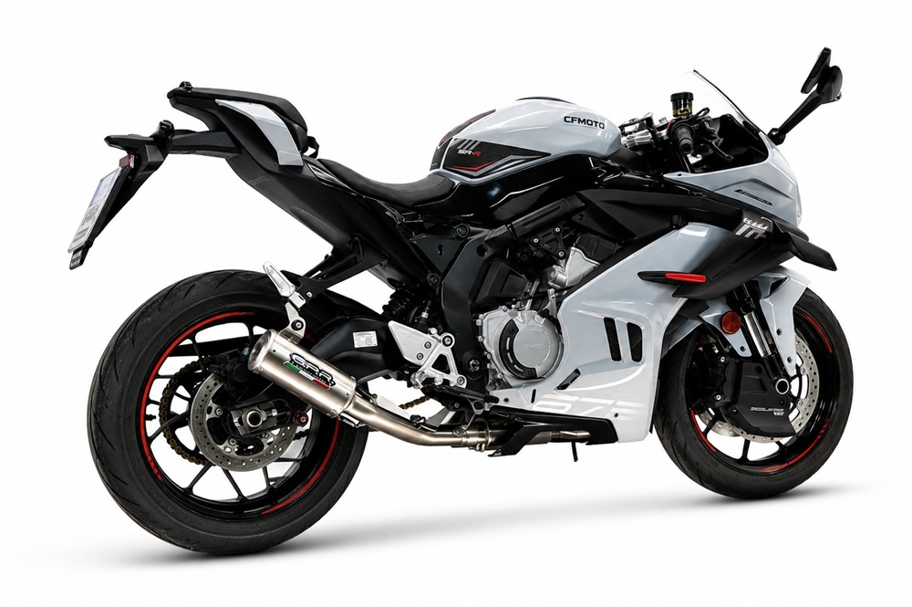 GPR exhaust compatible with Cf Moto 675 NK 2024-2027, RP-M3 Inox , Full system exhaust, including removable db killer 