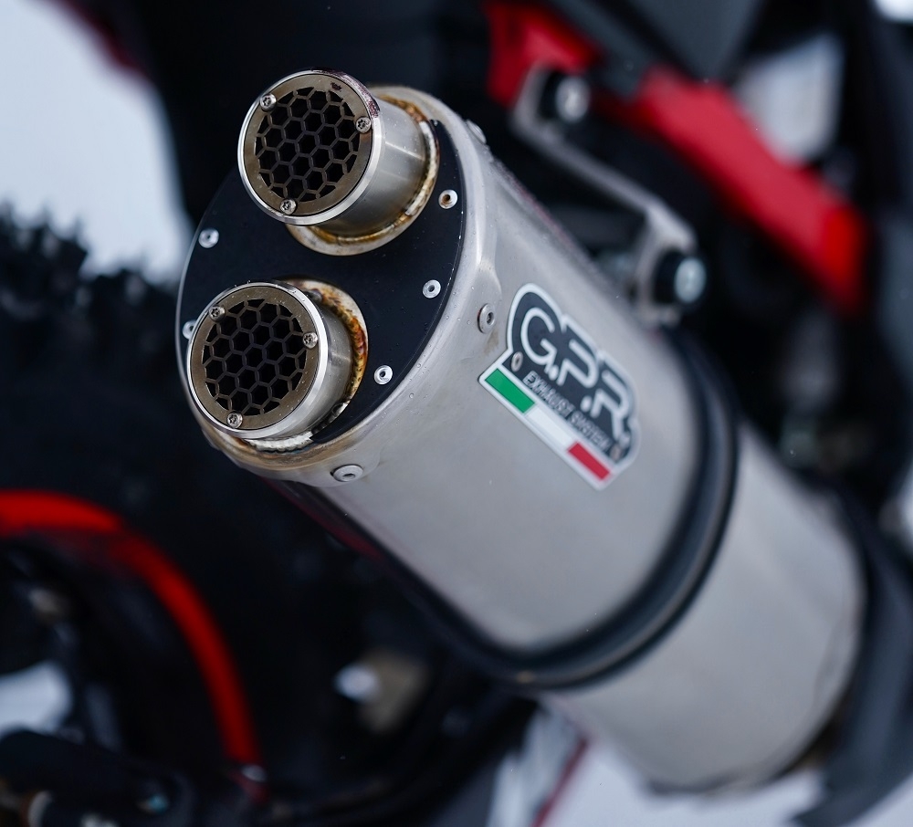 Exhaust compatible with Honda CRF1100L Africa Twin 2020-2025, Dual Inox, Slip-on exhaust including removable db killer and link pipe, EPA-compliant 