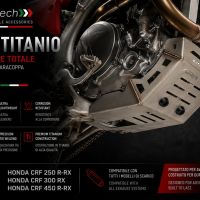 GPR TECH compatible with  Honda Crf 300 RX 2022/2024 GPR TECH Titanium Skid plate 
