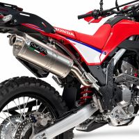 GPR exhaust compatible with Honda Crf 300L / Rally 2021-2024, Dune Triovale Titanio, Homologated slip-on exhaust including removable db killer, link pipe and catalyst 