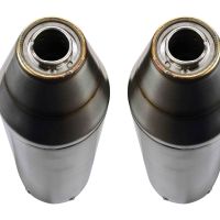 Exhaust compatible with Kawasaki KFX700 2004-2011, Deeptone Atv, Full system exhaust including dual silencers and removable db killers 