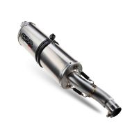 Exhaust compatible with Bmw R1200R 2011-2014, Dual Inox, Slip-on exhaust including removable db killer and link pipe 