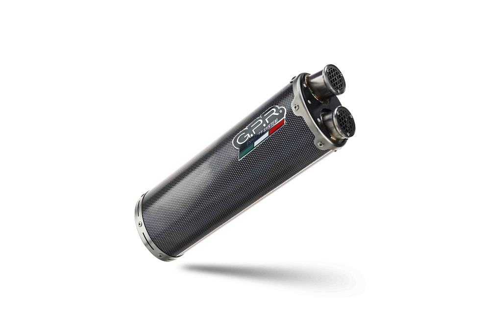 GPR exhaust compatible with  Voge 650DSX 2021-2024, Dual Poppy, Slip-on exhaust including removable db killer, link pipe and catalyst,  EPA-compliant 