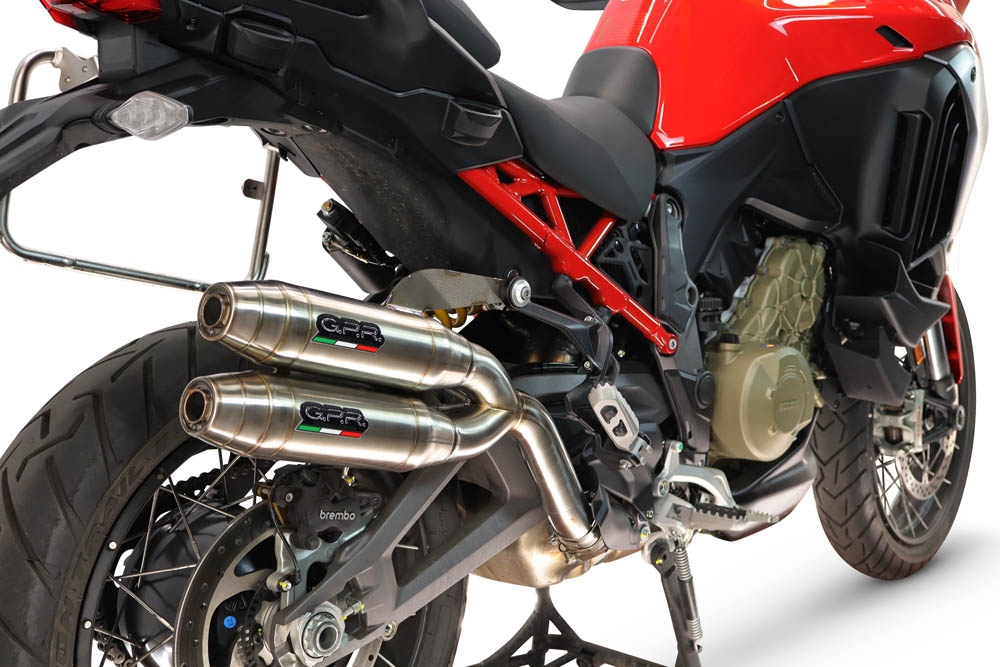 GPR exhaust compatible with Ducati Multistrada V4 - V4S 2025-2026, Deeptone Duplex, Dual slip-on including removable db killers and link pipes, not EPA-compliant 