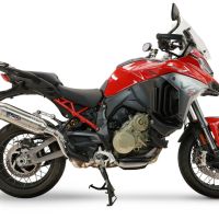 GPR exhaust compatible with Ducati Multistrada V4 - V4S 2025-2026, Furore-X Inox, Slip-on exhaust including removable db killer and link pipe, EPA-compliant 