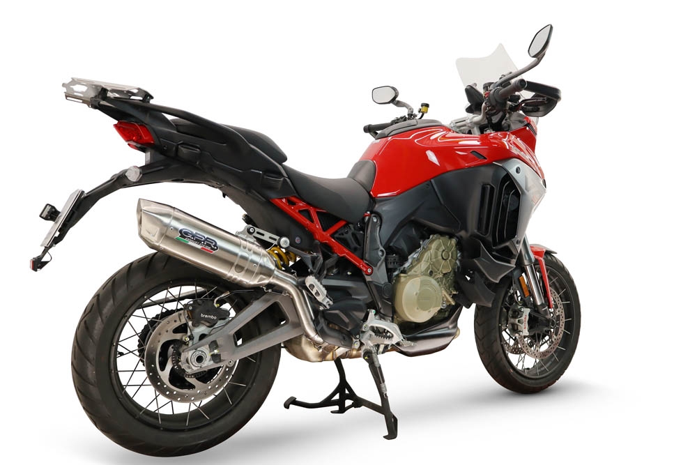 GPR exhaust compatible with Ducati Multistrada V4 - V4S 2025-2026, Furore-X Inox, Slip-on exhaust including removable db killer and link pipe, EPA-compliant 