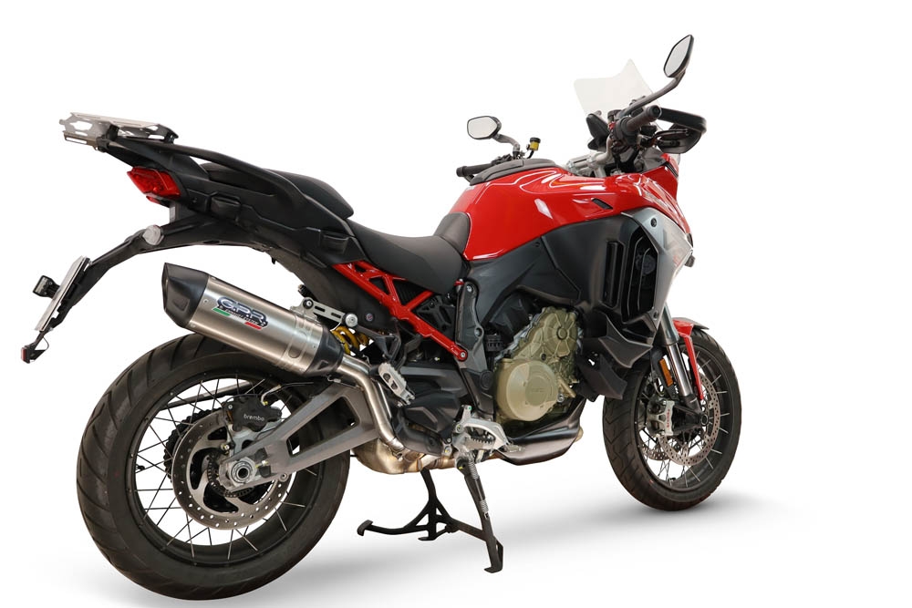 GPR exhaust compatible with Ducati Multistrada V4 - V4S 2025-2026, Furore-X Titanio, Slip-on exhaust including removable db killer and link pipe, not EPA-compliant 