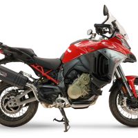 GPR exhaust compatible with Ducati Multistrada V4 - V4S 2025-2026, Hyper Sonic Black Titanium, Slip-on exhaust including removable db killer and link pipe, EPA-compliant 