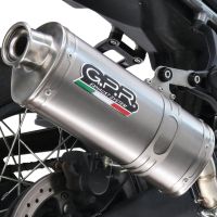GPR exhaust compatible with  Bmw R1300GS 2024-2026, Dune Triovale Titanio, Slip-on exhaust including removable db killer and link pipe, EPA-compliant 