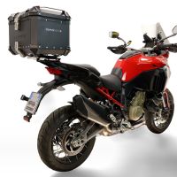 Top case GPR TECH compatible with  Harley Davidson Pan America 1250 2020/2024 GPR TECH Top case in aluminum, black color with specific plate included Capacity 35 LT.