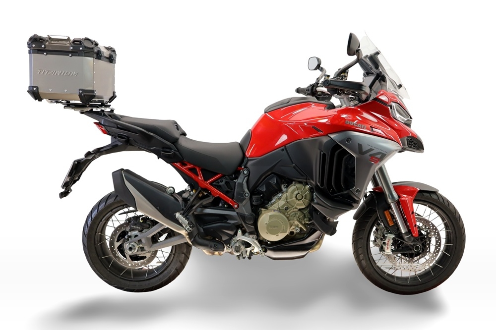  Ducati Multistrada V4 - V4S 2025/2026 GPR TECH Top case in Titanium , Titanium Natural color with specific plate included Capacity 35 LT.