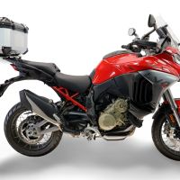 Top case GPR TECH compatible with  Ducati Multistrada V4 - V4S 2025/2026 GPR TECH Top case in aluminum, silver color with specific plate included Capacity 45 LT.