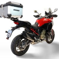 Top case GPR TECH compatible with  Harley Davidson Pan America 1250 2020/2024 GPR TECH Top case in aluminum, silver color with specific plate included Capacity 55 LT.