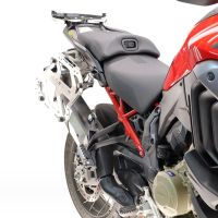 GPR TECH compatible with  Harley Davidson Pan America 1250 2020/2024 GPR TECH Pair of side cases aluminum made with contoured right side, black color with specific pannier holder TECH-EVO serie  Capacity 38 LT. + 32 LT.