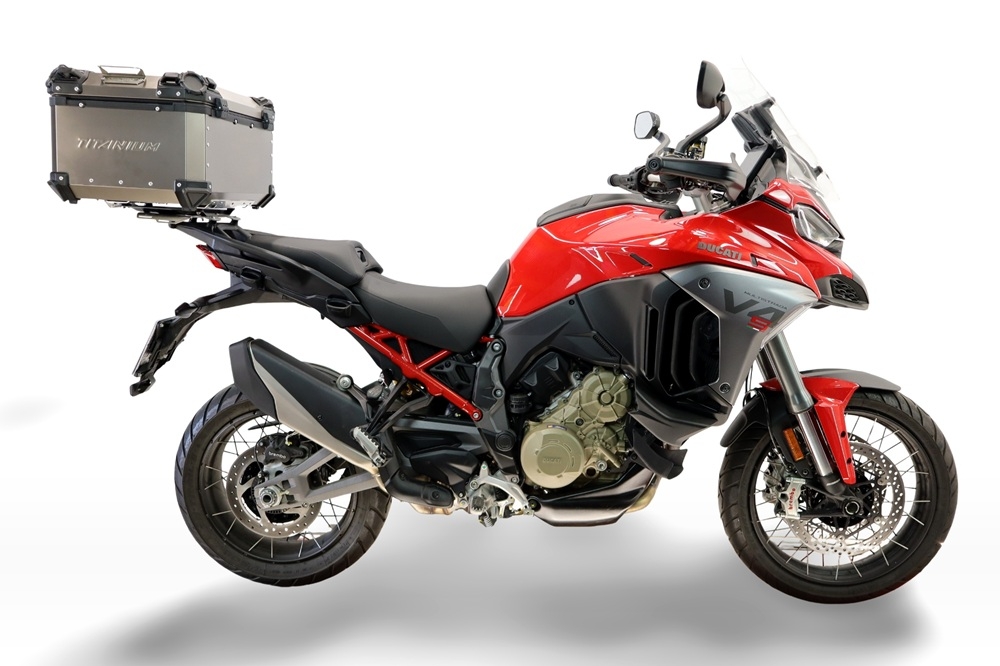  Ducati Multistrada V4 - V4S 2025/2026 GPR TECH Top case in Titanium , Titanium Natural color with specific plate included Capacity 55 LT.