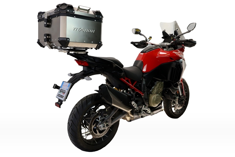  Ducati Multistrada V4 - V4S 2025/2026 GPR TECH Top case in Titanium , Titanium Natural color with specific plate included Capacity 35 LT.