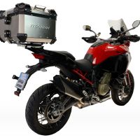  Ducati Multistrada V4 - V4S 2025/2026 GPR TECH Top case in Titanium , Titanium Natural color with specific plate included Capacity 35 LT.