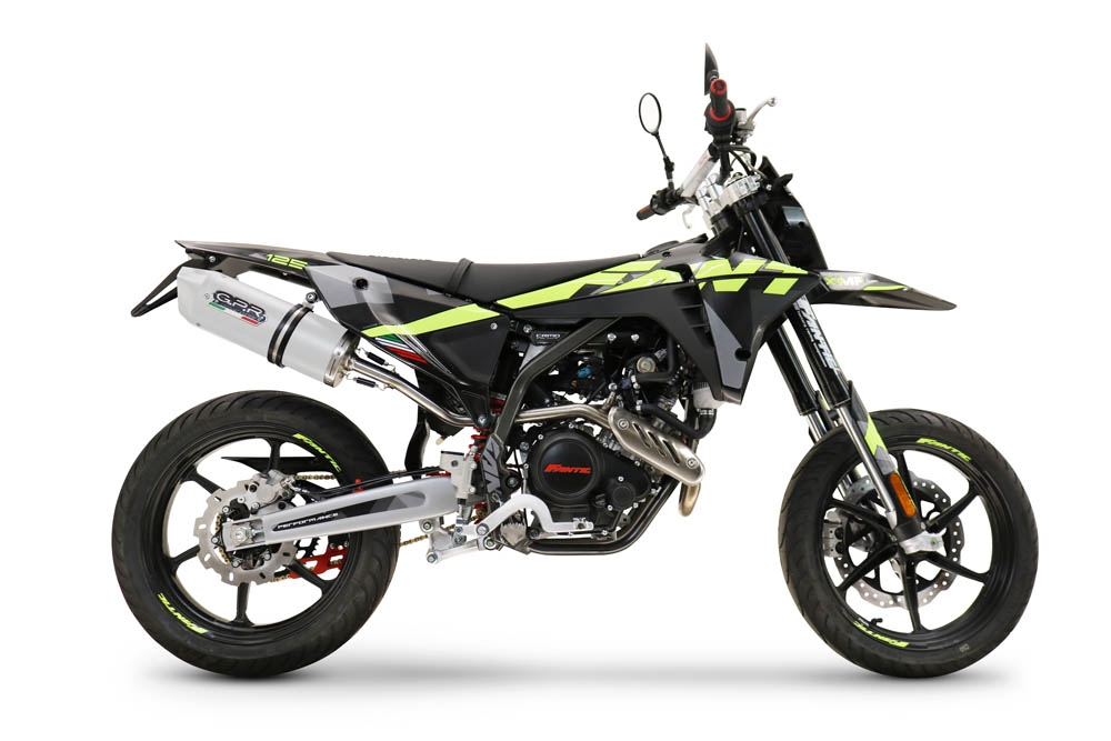 GPR exhaust compatible with  Fantic Motor XEF 125 Enduro 125 Competition/Performance 2025-2026, Albus Evo4, Slip-on exhaust including removable db killer, link pipe and catalyst,  EPA-compliant 