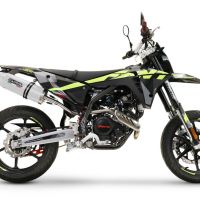 GPR exhaust compatible with  Fantic Motor XEF 125 Enduro 125 Competition/Performance 2025-2026, Albus Evo4, Slip-on exhaust including removable db killer, link pipe and catalyst,  EPA-compliant 