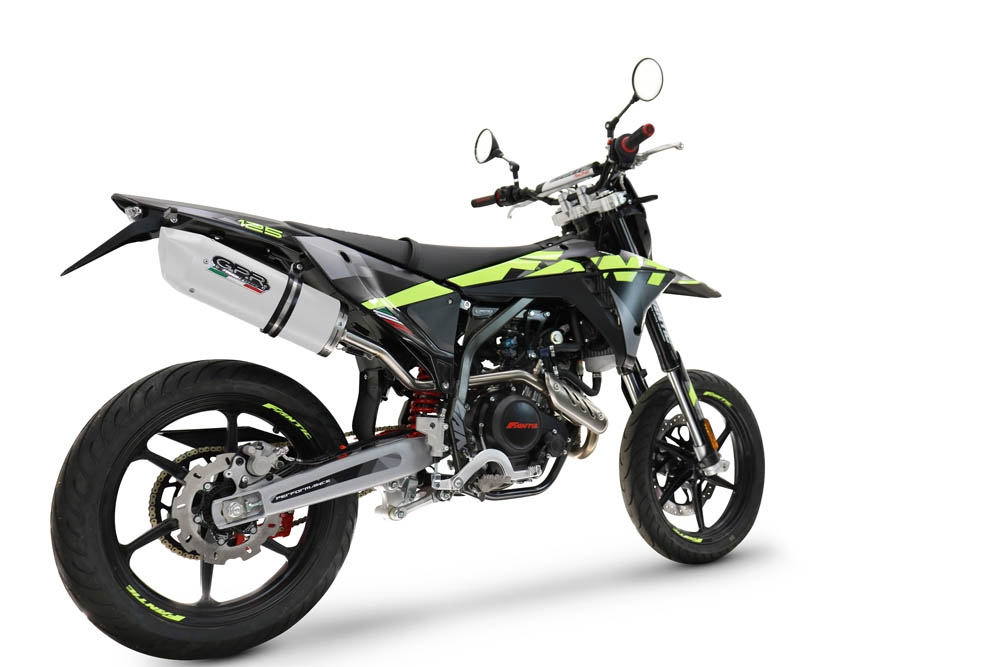GPR exhaust compatible with  Fantic Motor XEF 125 Enduro 125 Competition/Performance 2025-2026, Albus Evo4, Slip-on exhaust including removable db killer, link pipe and catalyst,  EPA-compliant 