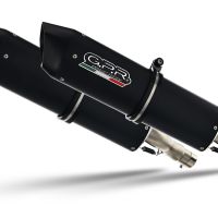 Exhaust compatible with Kawasaki Klv 1000 2004-2007, Furore Nero, Dual slip-on including removable db killers and link pipes, EPA-compliant 