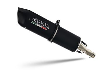 Exhaust compatible with Cf Moto 800 Mt Sport 2025-2026, Furore Evo4 Nero, Slip-on exhaust including removable db killer and link pipe, EPA-compliant 