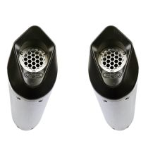 Exhaust compatible with Kawasaki ZX-14R 2017-2022, Furore Evo4 Nero, Dual slip-on including removable db killers and link pipes, not EPA-compliant 