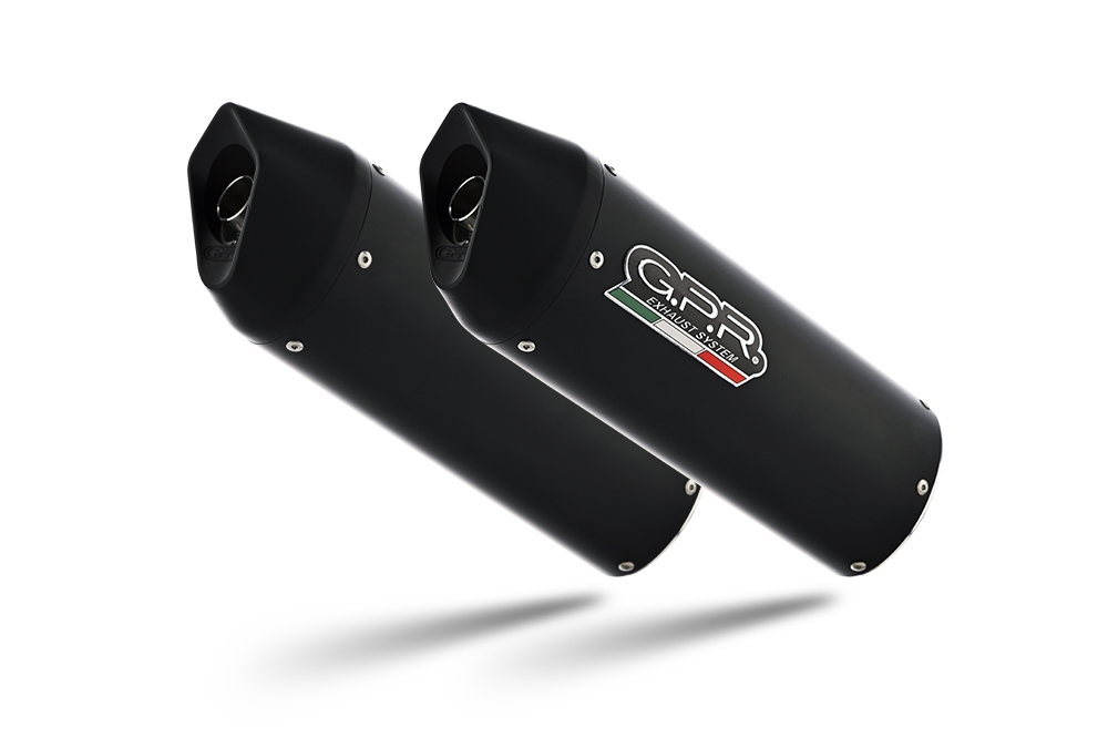 Exhaust compatible with Suzuki SV1000 SV1000S 2003-2008, Furore Nero, Dual bolt-on silencers including removable db killer, EPA-compliant 