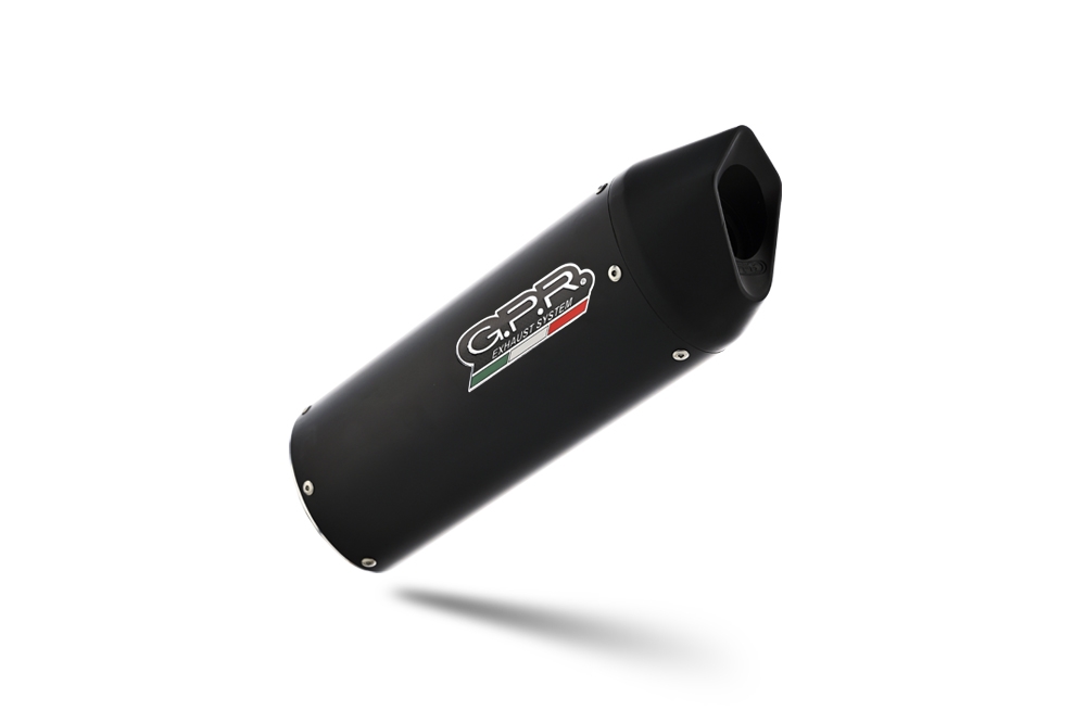Exhaust compatible with Moto Guzzi V85TT 2021-2024, Furore Nero, Slip-on exhaust including link pipe 