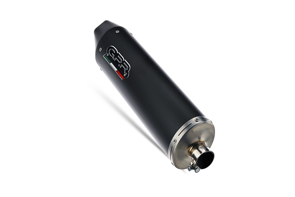 Exhaust compatible with Kymco Agility 200 - I.E. R16 - Plus 2015-2017, Furore Nero, Full system exhaust, including removable db killer 