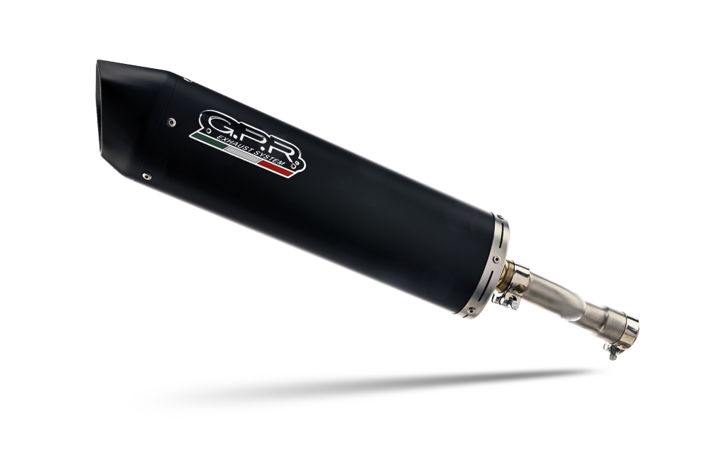 Exhaust compatible with Kymco Agility 200 - I.E. R16 - Plus 2015-2017, Furore Nero, Full system exhaust, including removable db killer 