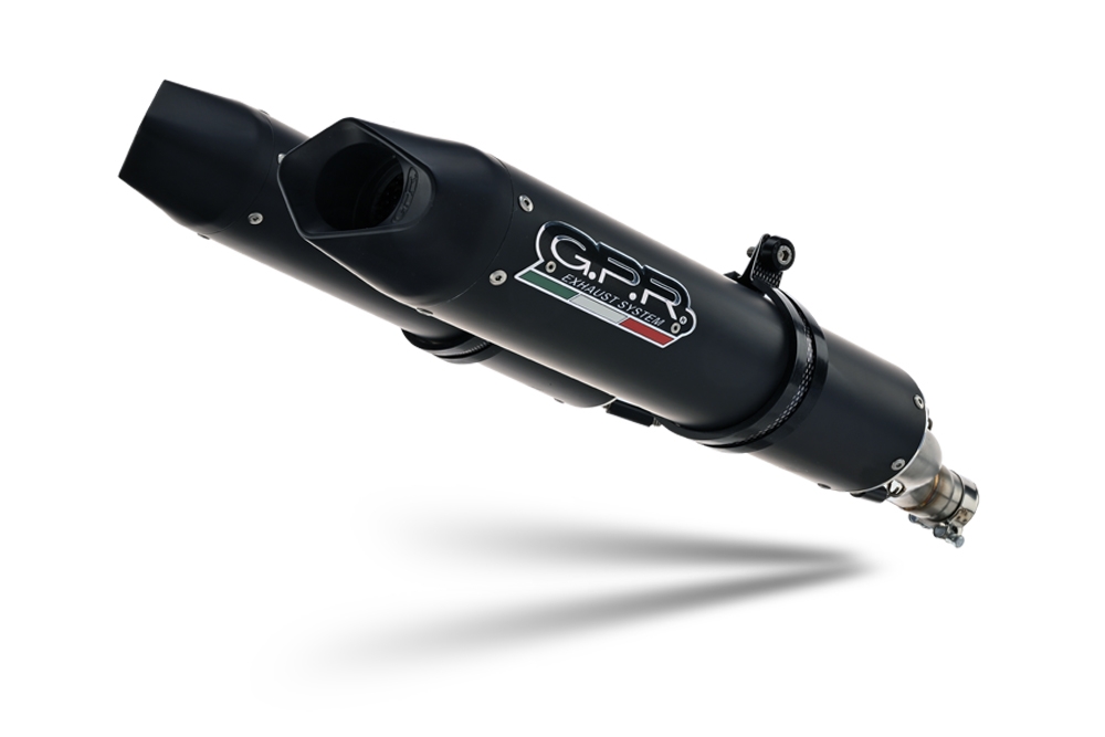 Exhaust compatible with Aprilia Dorsoduro 750 2008-2016, Furore Nero, Dual slip-on exhausts including link pipes 