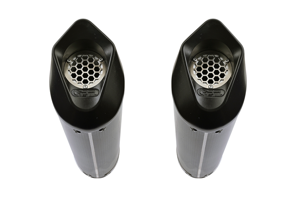 Exhaust compatible with Bmw K1600GTL 2017-2021, Furore Evo4 Poppy, Dual slip-on including removable db killers and link pipes, EPA-compliant 