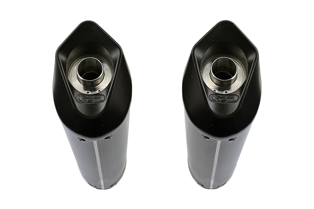 Exhaust compatible with Bmw R1200S 2006-2008, Furore Poppy, Dual slip-on including removable db killers and link pipes, EPA-compliant 