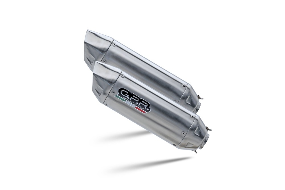 GPR exhaust compatible with  Cagiva X-Raptor 1000 2002-2002, Furore-X Inox, Dual slip-on including removable db killers and link pipes, EPA-compliant 
