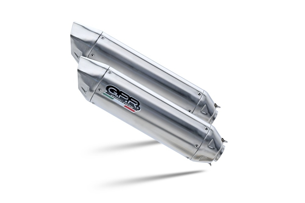 GPR exhaust compatible with  Cagiva V-Raptor 1000 2000-2002, Furore-X Inox, Dual slip-on including removable db killers and link pipes, EPA-compliant 