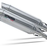 GPR exhaust compatible with  Cagiva Raptor 650 2001-2005, Furore-X Inox, Dual slip-on including removable db killers and link pipes, EPA-compliant 