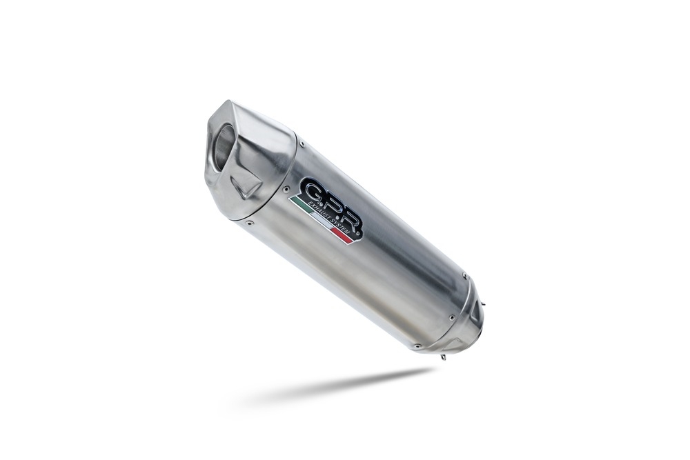 GPR exhaust compatible with  Benelli Trk 702 X 2023-2024, Furore-X Inox, Slip-on exhaust including removable db killer and link pipe, EPA-compliant 