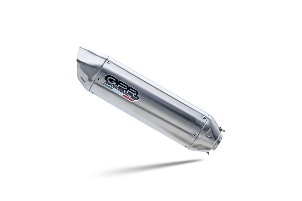 GPR exhaust compatible with  Benelli Trk 702 X 2023-2024, Furore-X Inox, Slip-on exhaust including removable db killer and link pipe, EPA-compliant 