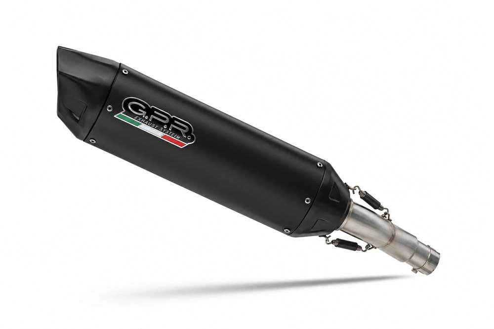 GPR exhaust compatible with Ducati Multistrada V4 - V4S 2025-2026, Furore-X Titanio Nero, Slip-on exhaust including removable db killer and link pipe, not EPA-compliant 