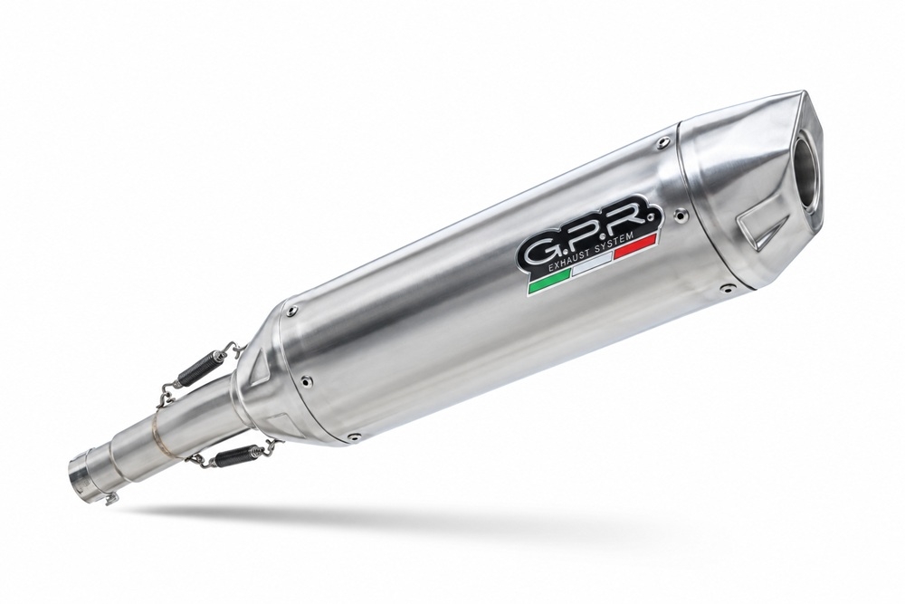 GPR exhaust compatible with Swm Motorcycles SM 125 R 2021-2024, Furore-X Inox, Slip-on exhaust including removable db killer and link pipe, EPA-compliant 